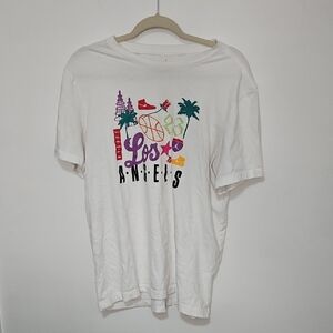 Jordan White Short Sleeve Tee with Graphic Design